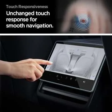 Spigen Tempered Glass Screen Protector [GlasTR Slim] designed for Tesla Model 3 (2024/2025), New Model Y Juniper (2025) 8" Rear Touchscreen - Matte/Anti Finger Print