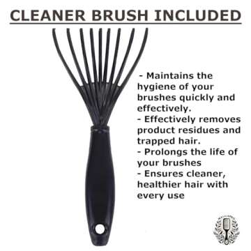 Natural Boar Bristle Hairbrush for women, men and kids. Boar bristle brush for soft, fine and thin hair. Brush that gives shine and health to the hair, improve texture and reduce Frizz