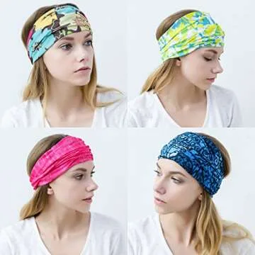 Toes Home 6PCS Elastic Seamless Headband Neck Gaiter Scarf