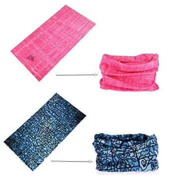 Toes Home 6PCS Elastic Seamless Headband Neck Gaiter Scarf