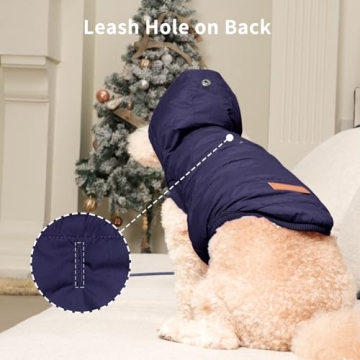 Vecomfy Fleece Lining Warm Dog Hoodie for Small Pets