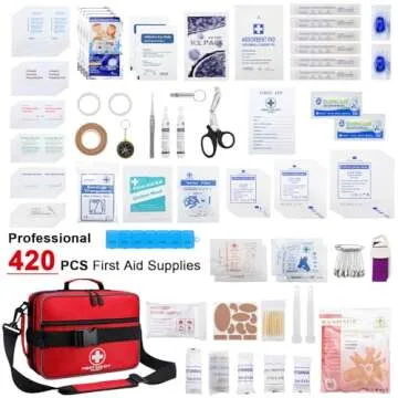 Poygik Premium 420 Piece Large First Aid Kit for Home, Car, Travel, Camping, Truck, Hiking, Sports, ...