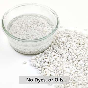 YISZM 2LB Succulent and Cactus Gravel Pebbles, 1/5 Inch White Natural Decorative Polished Stones, River Rocks for Plants, Vases, Aquariums, Terrarium and Outdoor Gardening,White