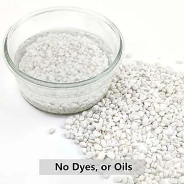 YISZM 2LB Succulent and Cactus Gravel Pebbles, 1/5 Inch White Natural Decorative Polished Stones, River Rocks for Plants, Vases, Aquariums, Terrarium and Outdoor Gardening,White