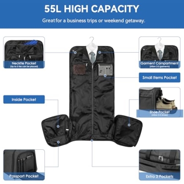 Bukere Garment Duffle Bag for Easy Travel Packing