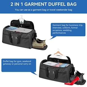 Bukere Garment Duffle Bag for Easy Travel Packing