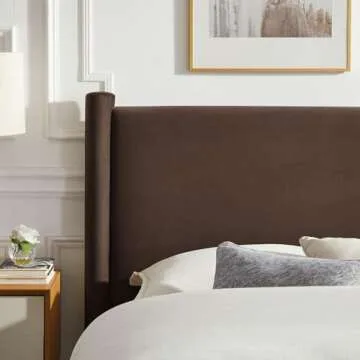 Modway Rael King Platform Bed Frame in Chocolate Brown