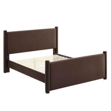Modway Rael King Platform Bed Frame in Chocolate Brown