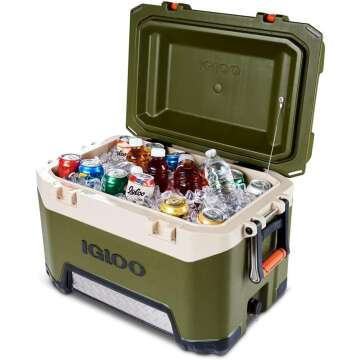 Igloo Cooler with Tie Down Points for Secure Travel