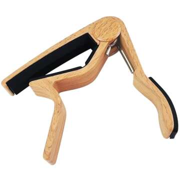 WINGO Guitar Capo for Acoustic and Electric Guitar with 5 Picks, Burlywood