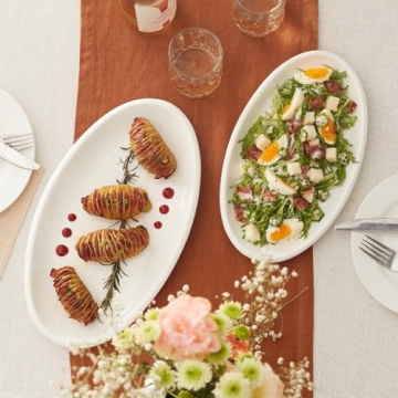 DOWAN Serving Platters - Set of 3 Elegant Oval Dishes