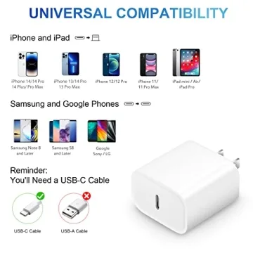 Fast Charging USB C Charger Block for iPhone 14/13/12/11