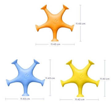 Ubbi Starfish Bath Toys for Toddlers - Fun & Safe