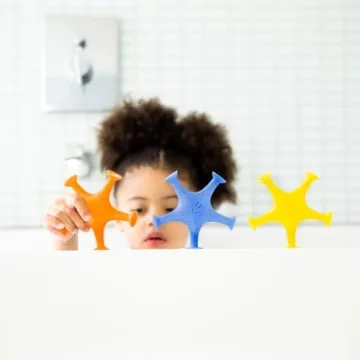 Ubbi Starfish Bath Toys for Toddlers - Fun & Safe