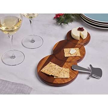 Nambe Snowman Cheese Board - Holiday Collection Gift