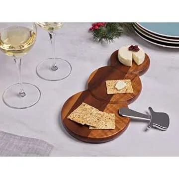 Nambe Snowman Cheese Board - Holiday Collection Gift
