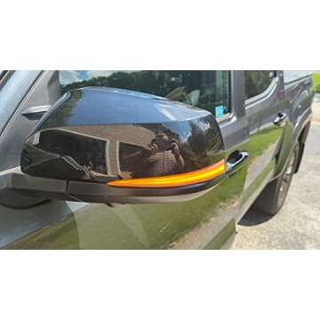 HIGH FLYING Car Accessories LED Side Mirrors, Sequential Dynamic Turn Signal Lights Indicator, Pair for Toyota Tacoma 2016-2023, RAV4 XA50 2019-2024, Highlander XU70 2020-2024, Set of 2, Smoked Black