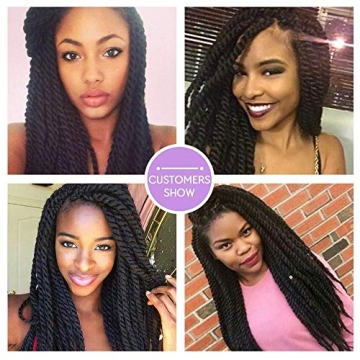 Admutty Havana Twist Crochet Hair 6 Packs 18 inch Braids