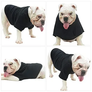 Lovelonglong Bulldog T-Shirt for Pugs & Bulldogs 100% Cotton