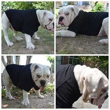 Lovelonglong Bulldog T-Shirt for Pugs & Bulldogs 100% Cotton