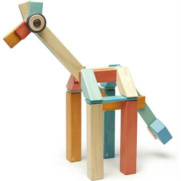 Tegu 42 Piece Magnetic Wooden Block Set - Sunset