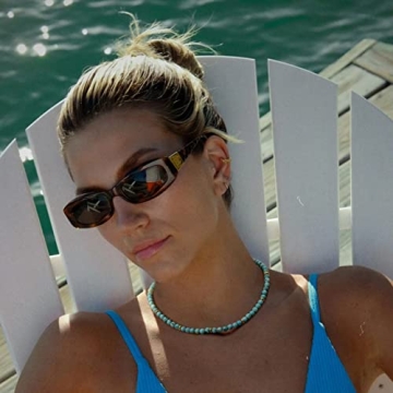 SOFYBJA Turquoise Gemstone Choker Necklace for Women