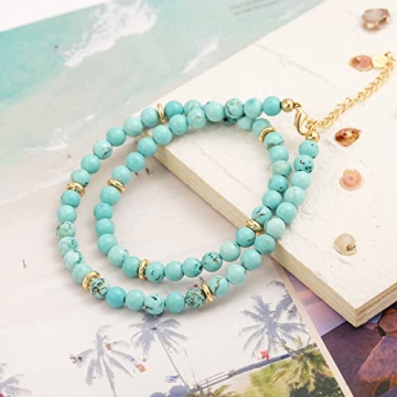 SOFYBJA Turquoise Gemstone Choker Necklace for Women