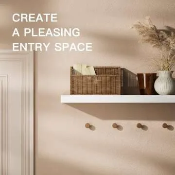 Amada HOMEFURNISHING Floating Shelves Large, 24 x 7 Inch Wall Shelves for Bathroom, Bedroom, Kitchen, Shelves for Wall Decor Set of 2, White - AMFS06