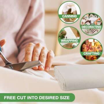 Olicity Cheese Cloths, Grade 100, 45 Sq Feet, Reusable Cheese Cloth with Closed Edges Fabric Fine Mesh Cloth, Unbleached Cotton Muslin Cheesecloth for Straining, Baking, Milk, Free Cutting - 5 Yards