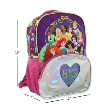 Disney Princess 16 Inch School Backpack for Girls