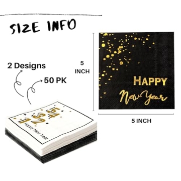 Winoo Cocktail Napkins 50 Pack Perfect for Celebrations