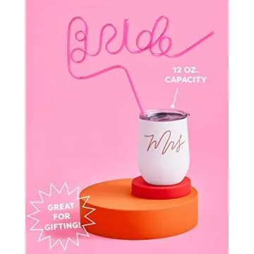 Elegant xo, Fetti Mrs Wine Tumbler - Perfect Bridal Gift