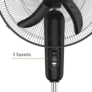 HOLMES 18" Adjustable Stand Fan with Oscillation and Speed
