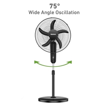 HOLMES 18" Adjustable Stand Fan with Oscillation and Speed