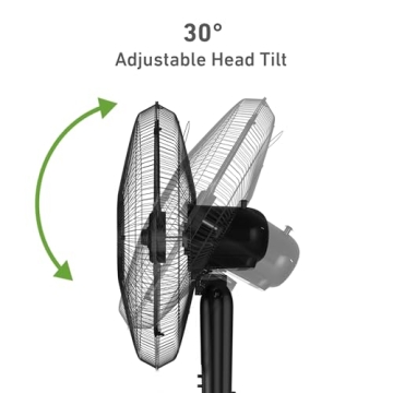 HOLMES 18" Adjustable Stand Fan with Oscillation and Speed
