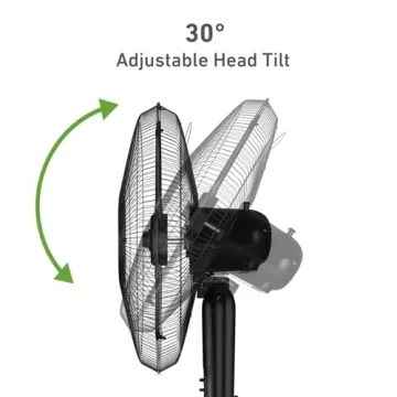 HOLMES 18" Adjustable Stand Fan with Oscillation and Speed
