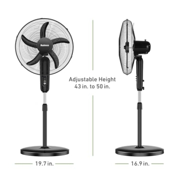 HOLMES 18" Adjustable Stand Fan with Oscillation and Speed