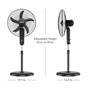 HOLMES 18" Adjustable Stand Fan with Oscillation and Speed