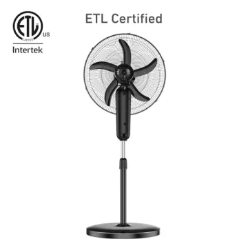 HOLMES 18" Adjustable Stand Fan with Oscillation and Speed