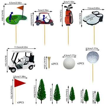 Golf Cake Decorations Golf Cart Cake Toppers Heading for The Green Cake Topper for Golfers with Cart...