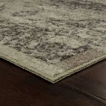 Maples Rugs Distressed Lexington Non Slip Runner Rug For Hallway Entry Way Floor Carpet [Made in USA], 2 x 6, Brown/Neutral