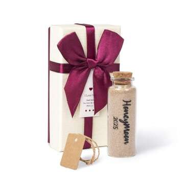 TUNGURIS Honeymoon Sand Keepsake Jar 2025，Bridal Shower Gift, Wedding Gift, Engagement Gift, Honey...