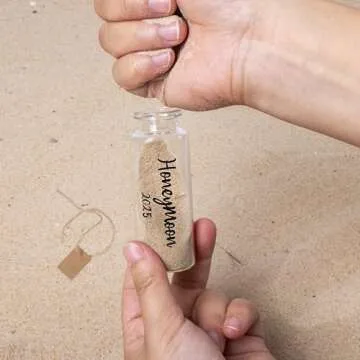 TUNGURIS Honeymoon Sand Keepsake Jar 2025，Bridal Shower Gift, Wedding Gift, Engagement Gift, Honeymoon Gift, Travel Gift for Couples, Newlywed, Fiance(Gift Box Includes) -40ml Glass