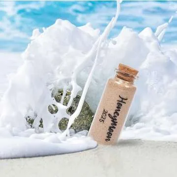 TUNGURIS Honeymoon Sand Keepsake Jar 2025，Bridal Shower Gift, Wedding Gift, Engagement Gift, Honeymoon Gift, Travel Gift for Couples, Newlywed, Fiance(Gift Box Includes) -40ml Glass