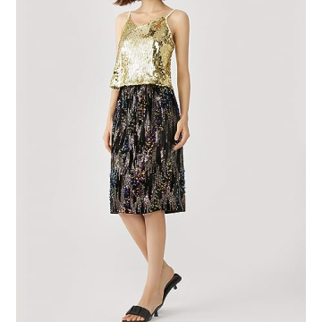 Dwirapal Sequin Tulle Skirt for Glamorous Events