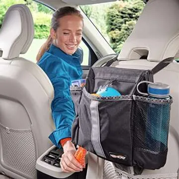High Road Car Dog Travel Bag for Water Bottles, Toys, Treats and Food with Poop Bag Holder Dispenser