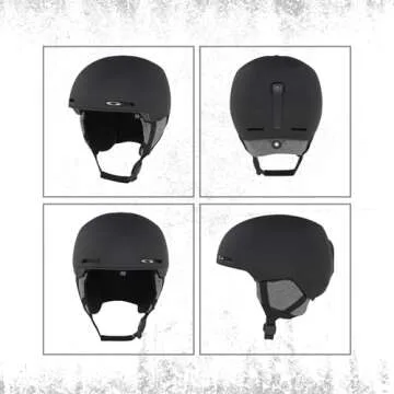 Oakley MOD1 Black Small Ski Snowboarding Helmet for Men for Women + Bundle with Designer iWear Collapsible Water Bottle with Carabiner