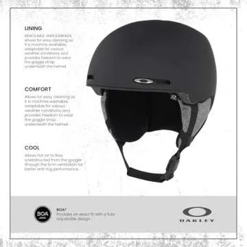 Oakley MOD1 Black Small Ski Snowboarding Helmet for Men for Women + Bundle with Designer iWear Collapsible Water Bottle with Carabiner