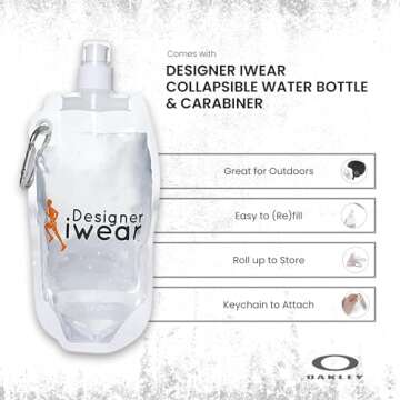 Oakley MOD1 Black Small Ski Snowboarding Helmet for Men for Women + Bundle with Designer iWear Collapsible Water Bottle with Carabiner