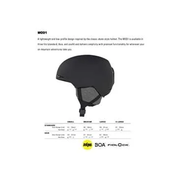 Oakley MOD1 Black Small Ski Snowboarding Helmet for Men for Women + Bundle with Designer iWear Collapsible Water Bottle with Carabiner